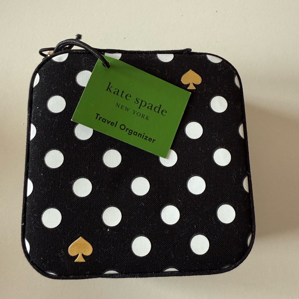 Kate Spade Black Travel Organizer with Gold Accents
